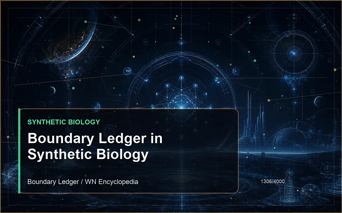 AI-generated encyclopedia reference image for Boundary Ledger in Synthetic Biology