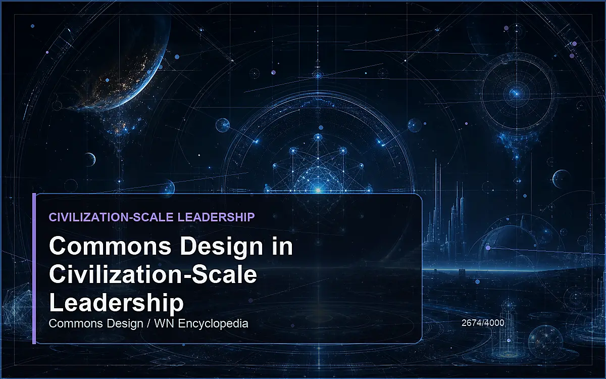 AI-generated encyclopedia reference image for Commons Design in Civilization-Scale Leadership