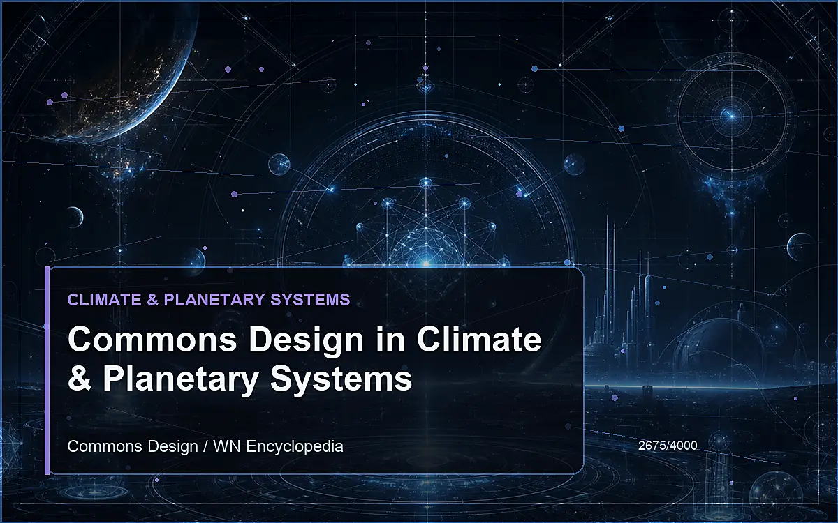 AI-generated encyclopedia reference image for Commons Design in Climate & Planetary Systems