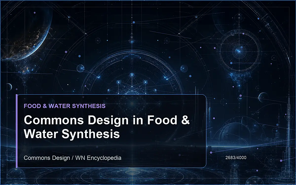 AI-generated encyclopedia reference image for Commons Design in Food & Water Synthesis