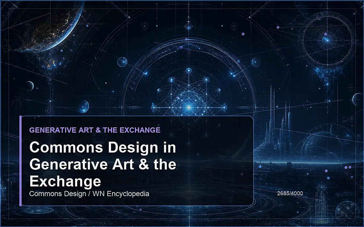 AI-generated encyclopedia reference image for Commons Design in Generative Art & the Exchange