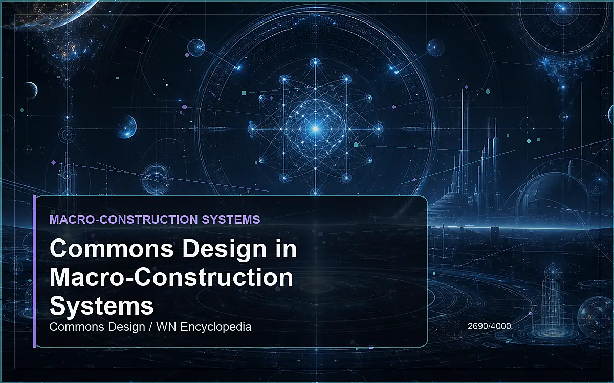 AI-generated encyclopedia reference image for Commons Design in Macro-Construction Systems