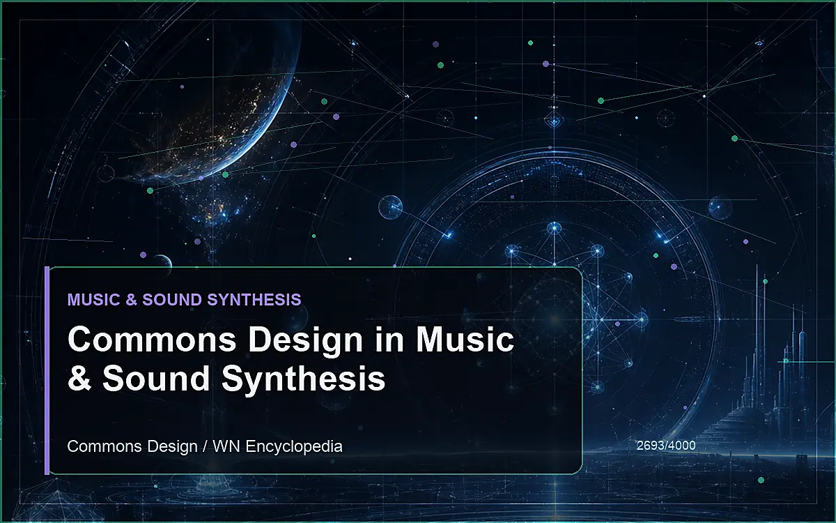 AI-generated encyclopedia reference image for Commons Design in Music & Sound Synthesis
