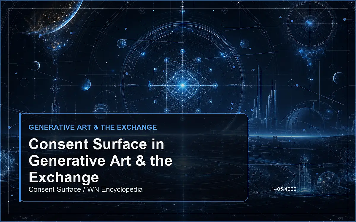 AI-generated encyclopedia reference image for Consent Surface in Generative Art & the Exchange