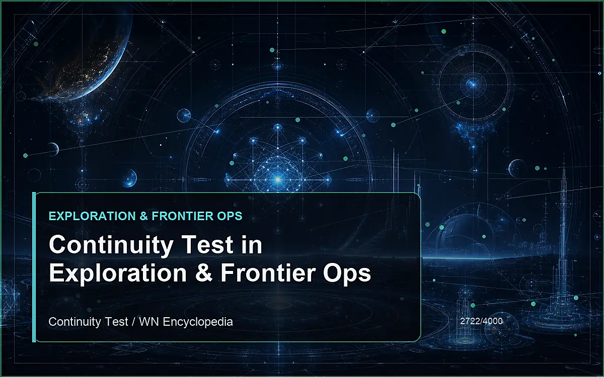 AI-generated encyclopedia reference image for Continuity Test in Exploration & Frontier Ops