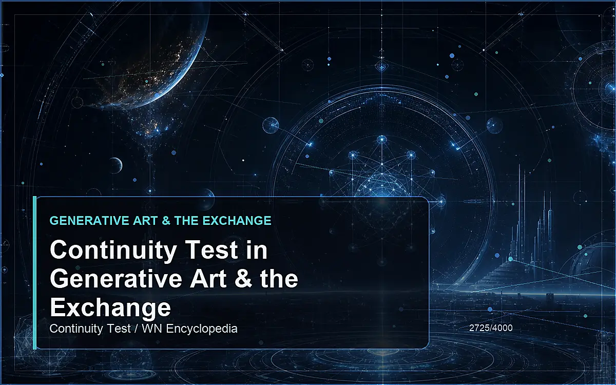 AI-generated encyclopedia reference image for Continuity Test in Generative Art & the Exchange