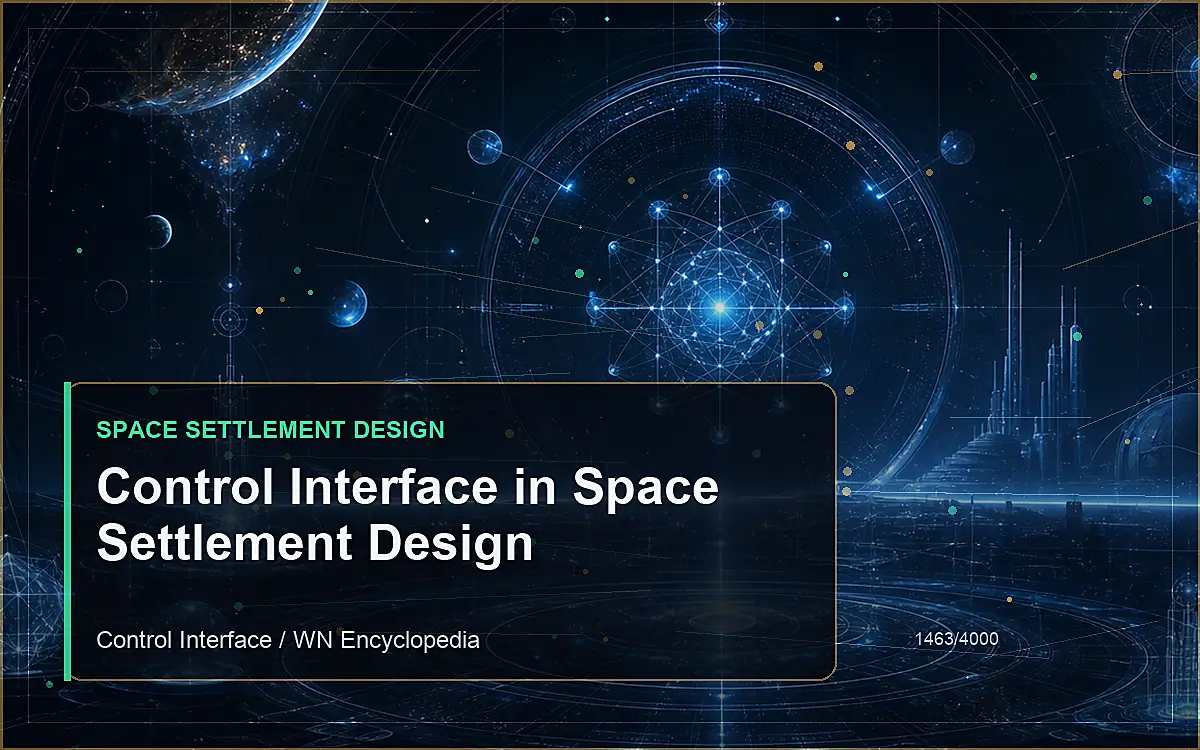AI-generated encyclopedia reference image for Control Interface in Space Settlement Design