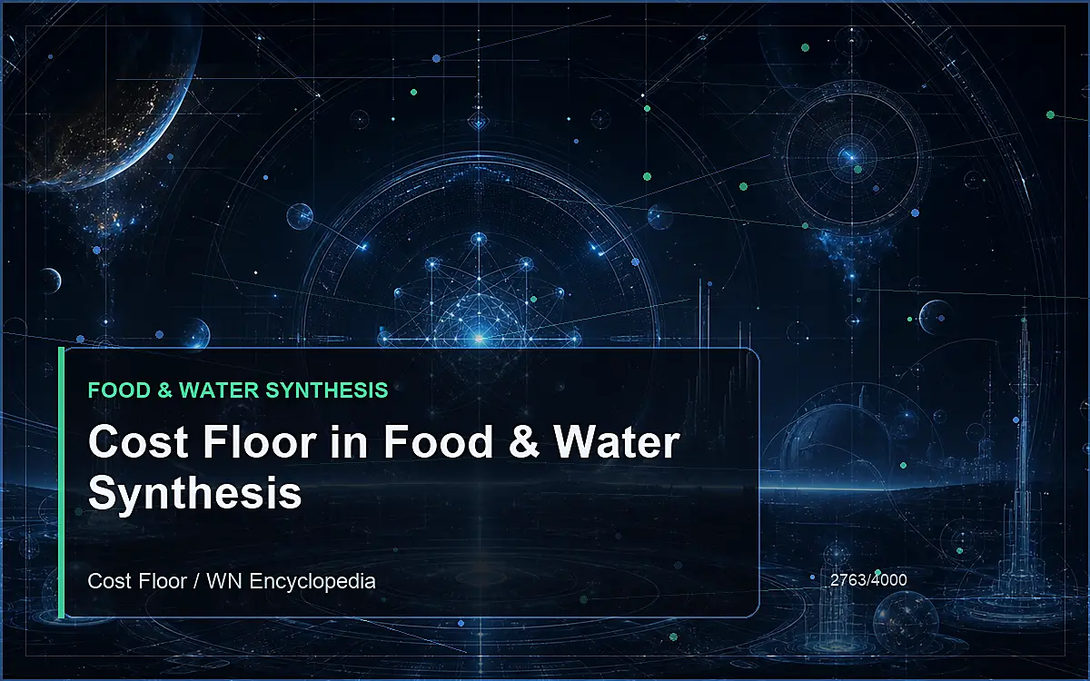 AI-generated encyclopedia reference image for Cost Floor in Food & Water Synthesis