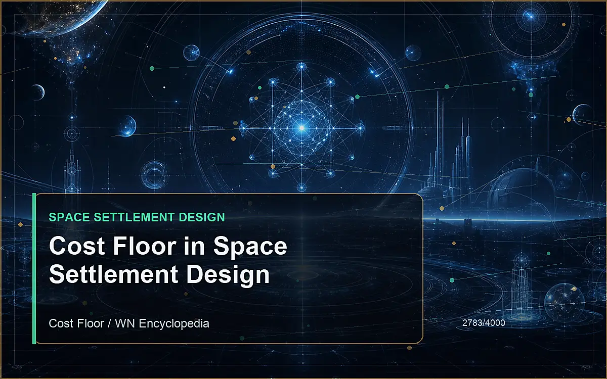 AI-generated encyclopedia reference image for Cost Floor in Space Settlement Design