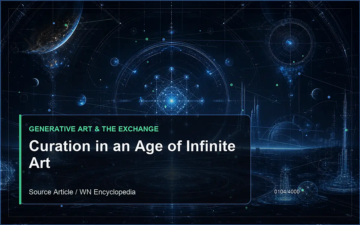 AI-generated encyclopedia reference image for Curation in an Age of Infinite Art