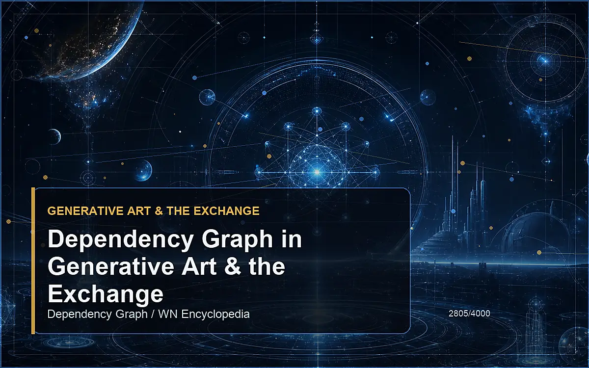 AI-generated encyclopedia reference image for Dependency Graph in Generative Art & the Exchange