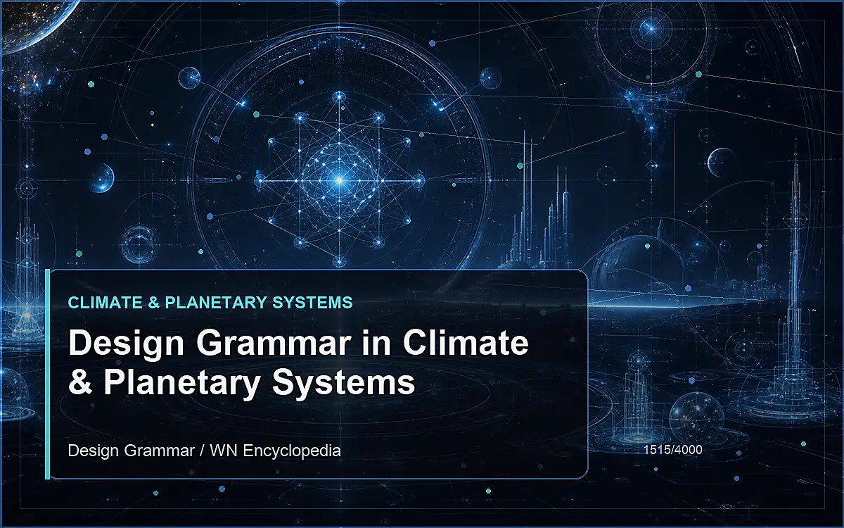 AI-generated encyclopedia reference image for Design Grammar in Climate & Planetary Systems