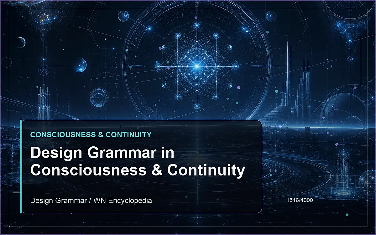 AI-generated encyclopedia reference image for Design Grammar in Consciousness & Continuity