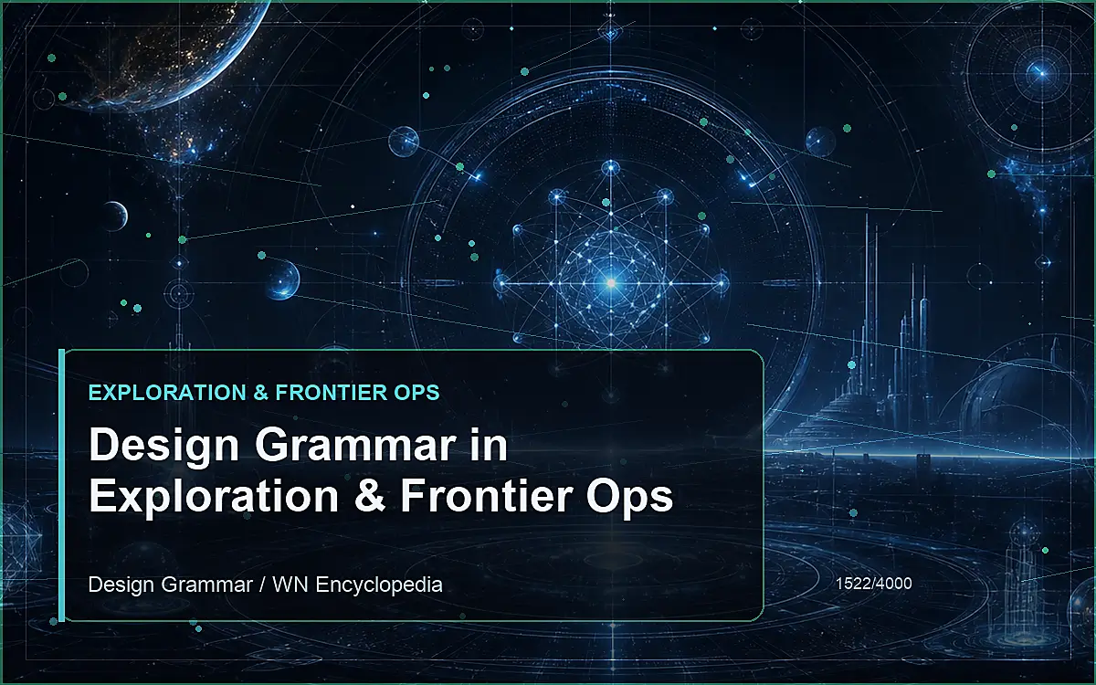 AI-generated encyclopedia reference image for Design Grammar in Exploration & Frontier Ops