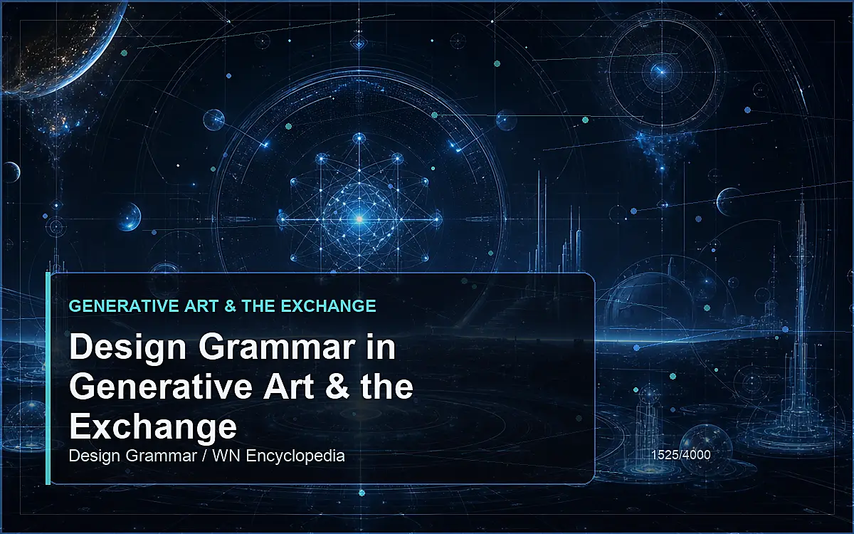 AI-generated encyclopedia reference image for Design Grammar in Generative Art & the Exchange