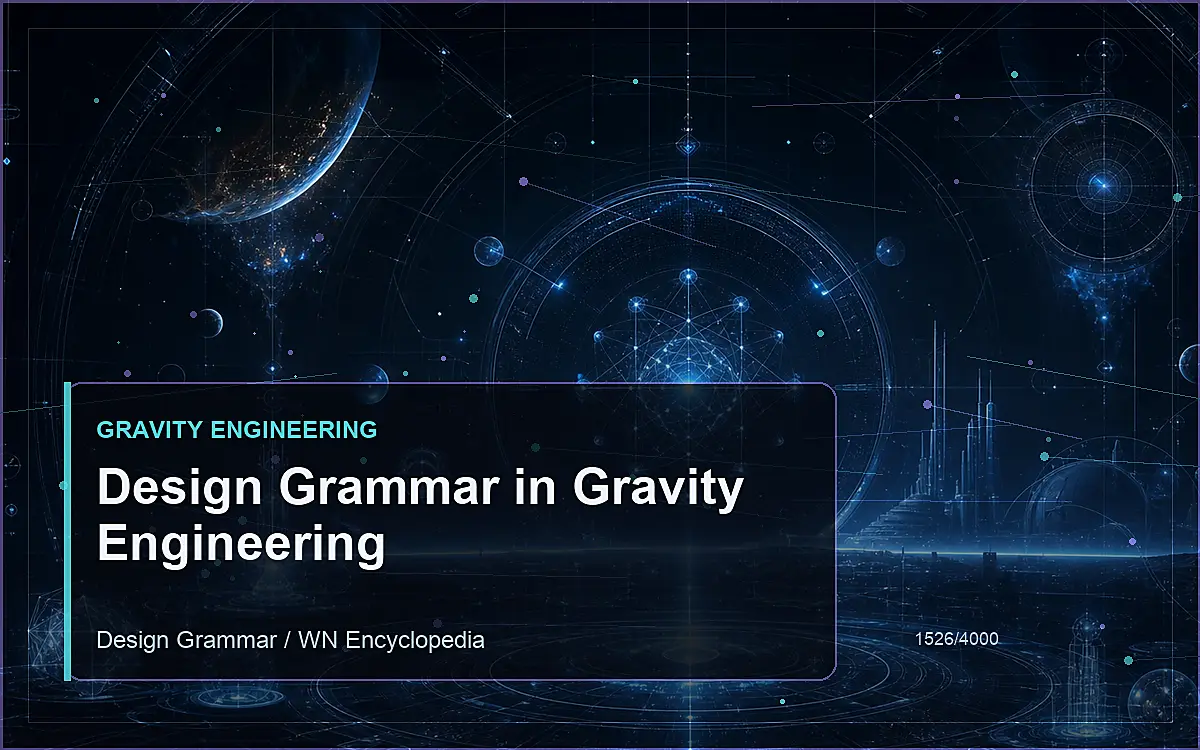AI-generated encyclopedia reference image for Design Grammar in Gravity Engineering