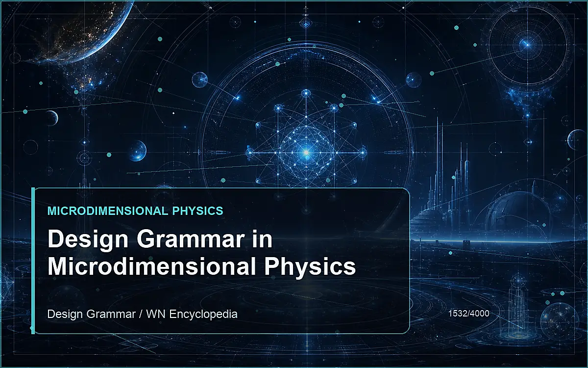 AI-generated encyclopedia reference image for Design Grammar in Microdimensional Physics