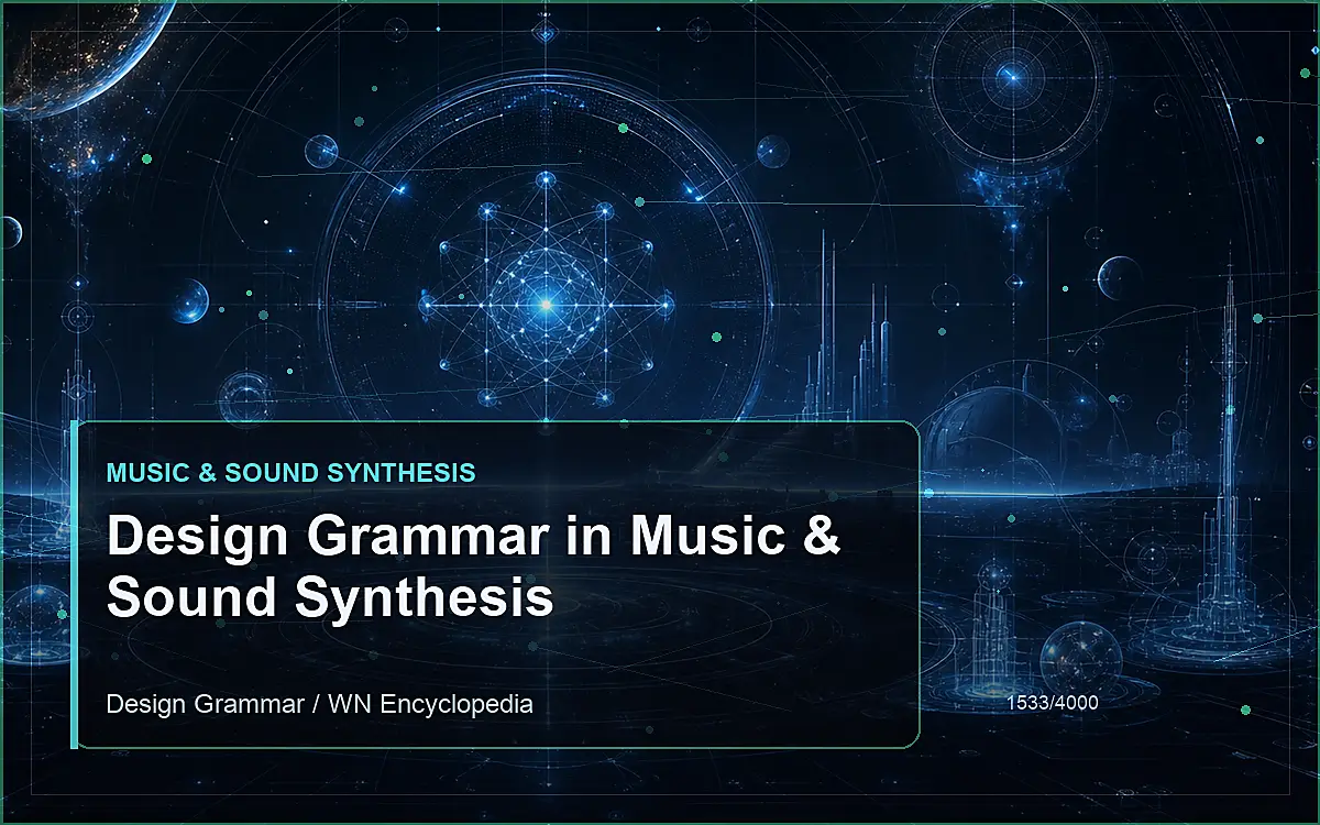 AI-generated encyclopedia reference image for Design Grammar in Music & Sound Synthesis