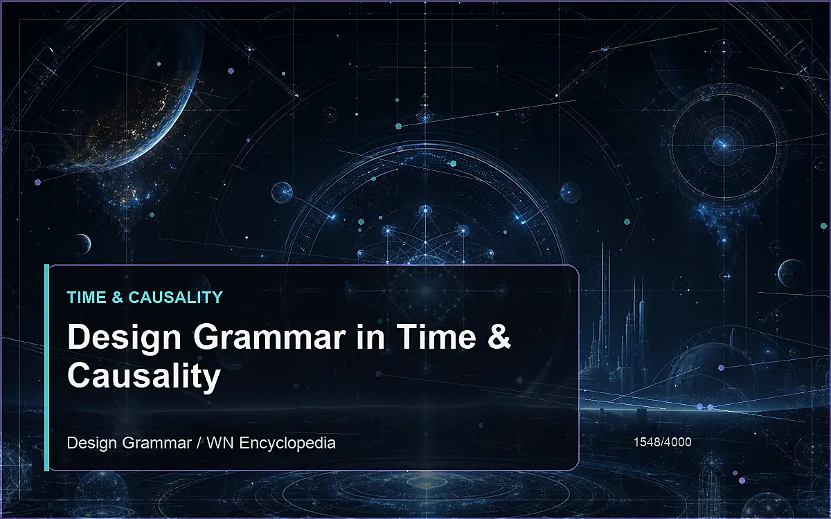 AI-generated encyclopedia reference image for Design Grammar in Time & Causality