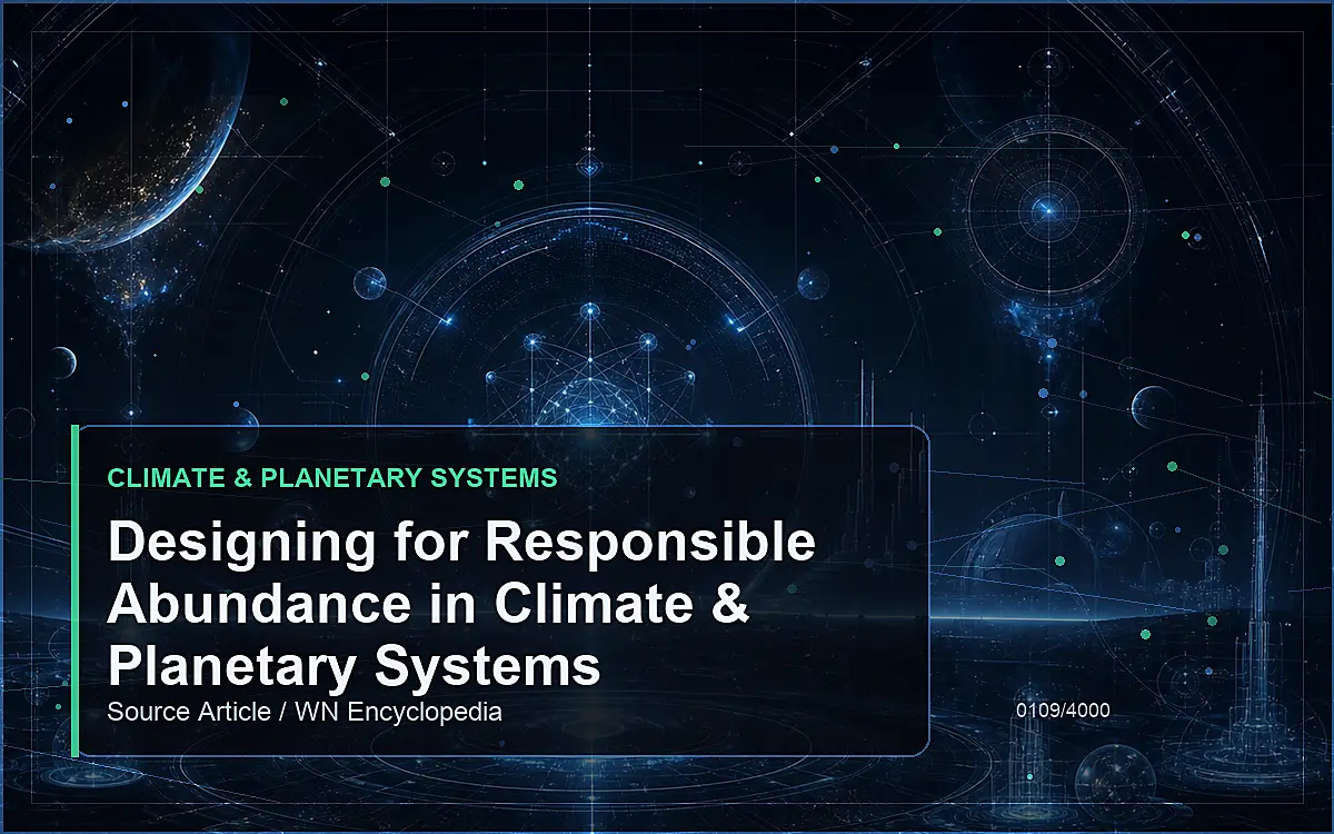 AI-generated encyclopedia reference image for Designing for Responsible Abundance in Climate & Planetary Systems