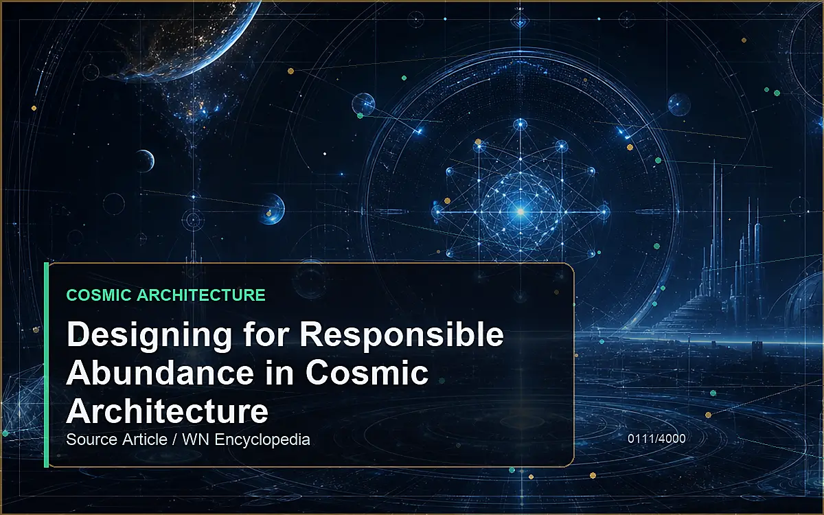 AI-generated encyclopedia reference image for Designing for Responsible Abundance in Cosmic Architecture