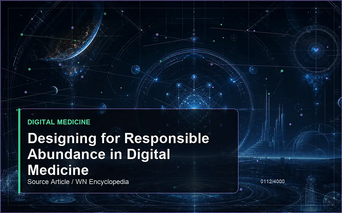 AI-generated encyclopedia reference image for Designing for Responsible Abundance in Digital Medicine