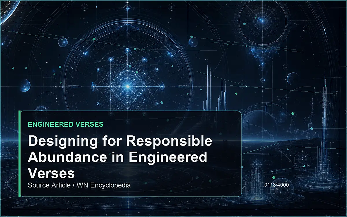 AI-generated encyclopedia reference image for Designing for Responsible Abundance in Engineered Verses