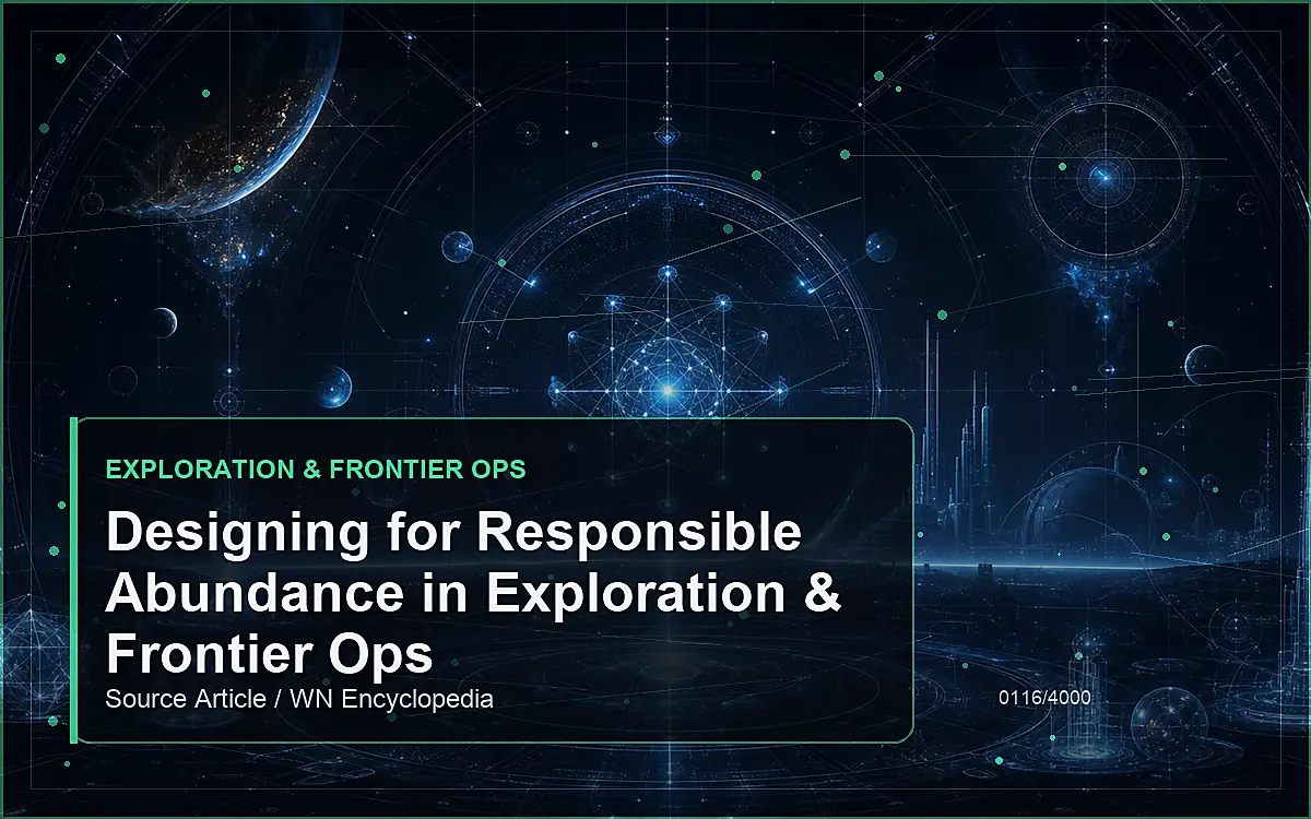 AI-generated encyclopedia reference image for Designing for Responsible Abundance in Exploration & Frontier Ops
