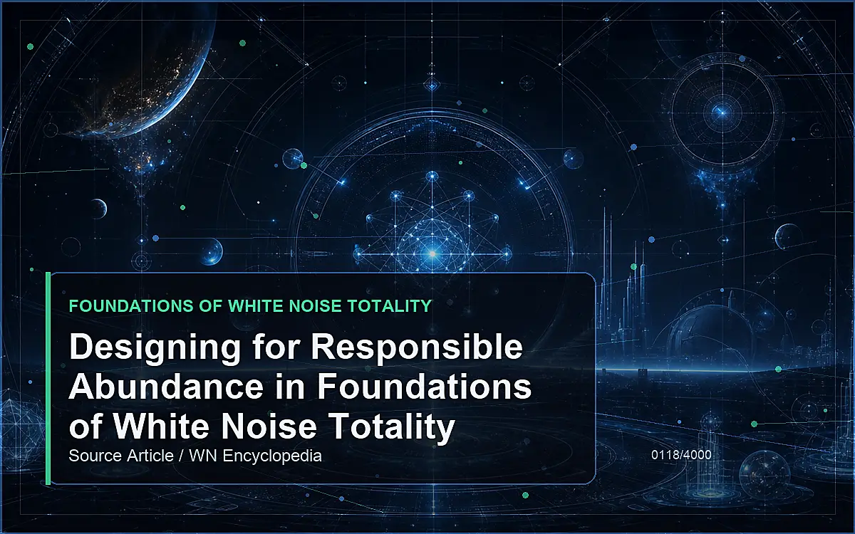 AI-generated encyclopedia reference image for Designing for Responsible Abundance in Foundations of White Noise Totality