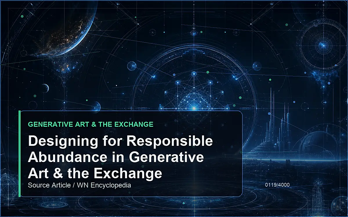 AI-generated encyclopedia reference image for Designing for Responsible Abundance in Generative Art & the Exchange