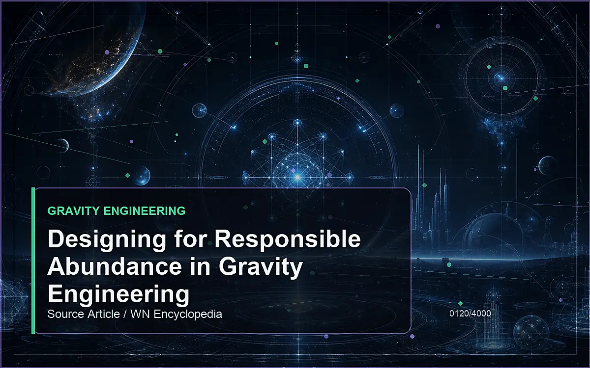 AI-generated encyclopedia reference image for Designing for Responsible Abundance in Gravity Engineering