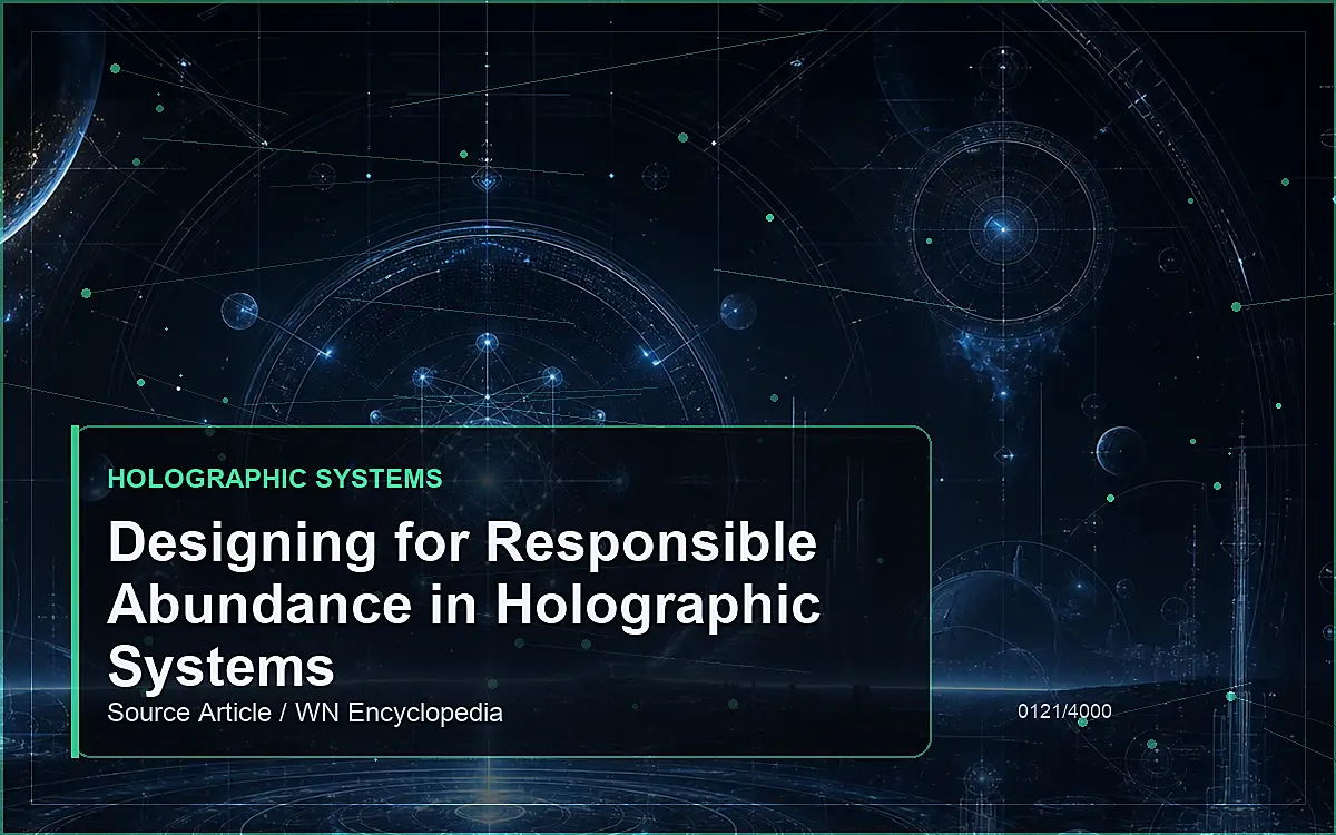 AI-generated encyclopedia reference image for Designing for Responsible Abundance in Holographic Systems