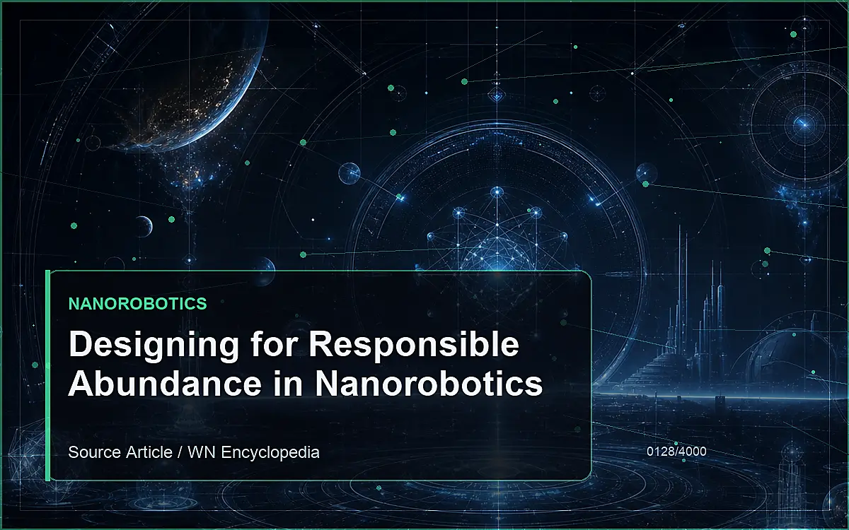 AI-generated encyclopedia reference image for Designing for Responsible Abundance in Nanorobotics