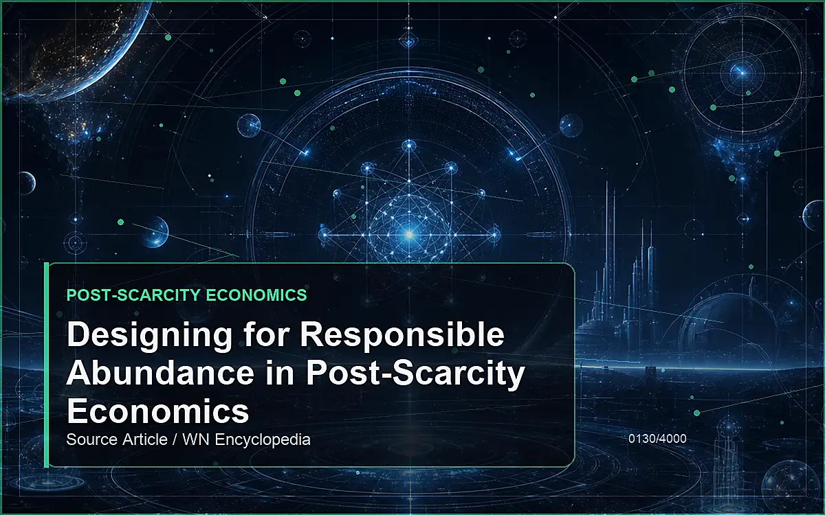 AI-generated encyclopedia reference image for Designing for Responsible Abundance in Post-Scarcity Economics