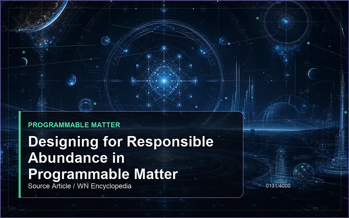 AI-generated encyclopedia reference image for Designing for Responsible Abundance in Programmable Matter