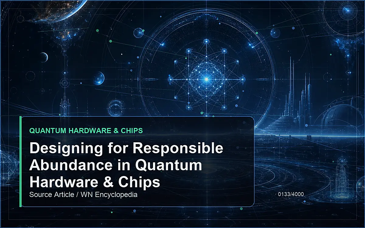 AI-generated encyclopedia reference image for Designing for Responsible Abundance in Quantum Hardware & Chips