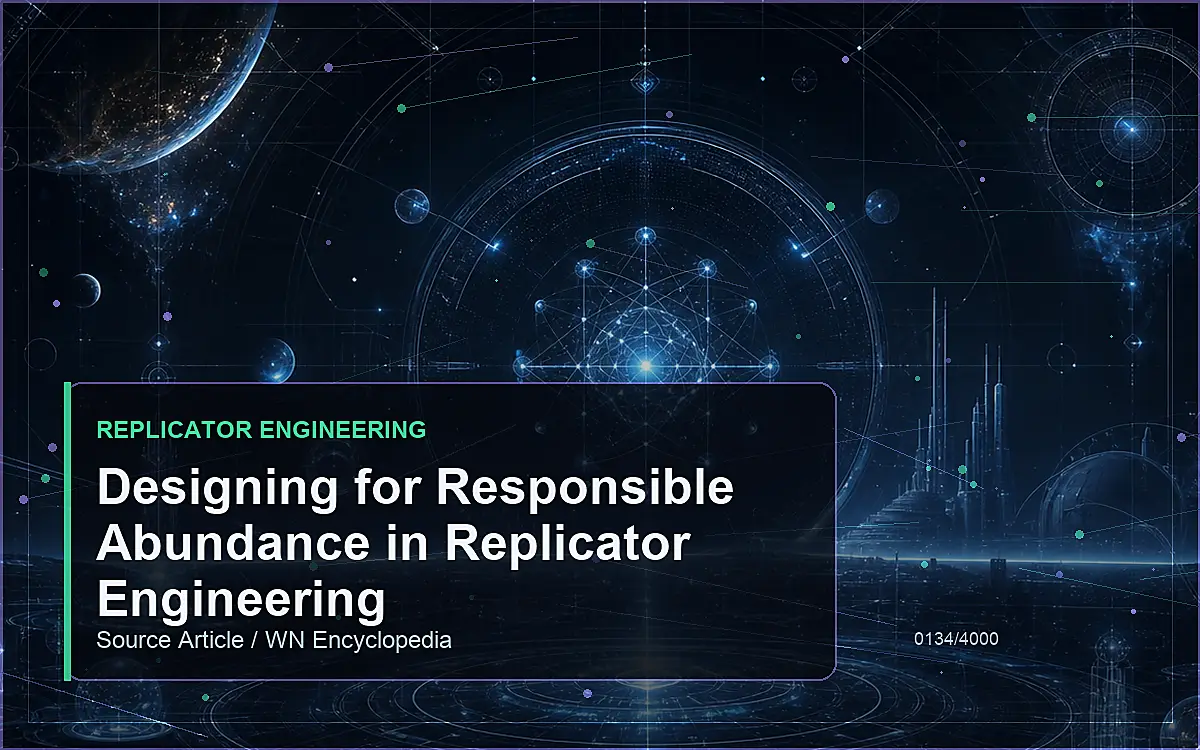 AI-generated encyclopedia reference image for Designing for Responsible Abundance in Replicator Engineering