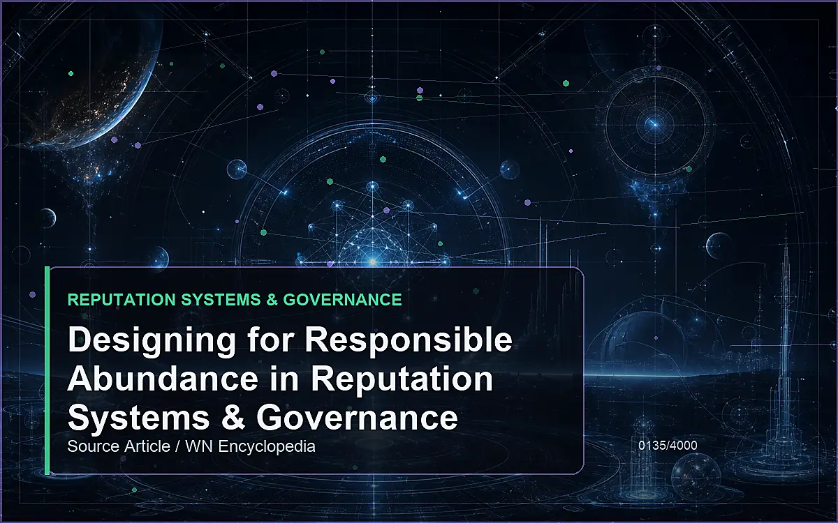 AI-generated encyclopedia reference image for Designing for Responsible Abundance in Reputation Systems & Governance