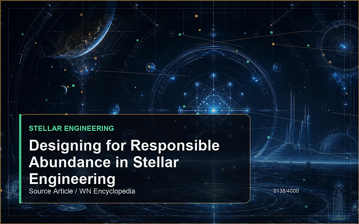 AI-generated encyclopedia reference image for Designing for Responsible Abundance in Stellar Engineering
