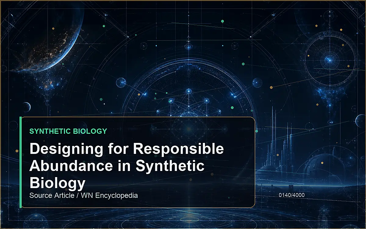 AI-generated encyclopedia reference image for Designing for Responsible Abundance in Synthetic Biology