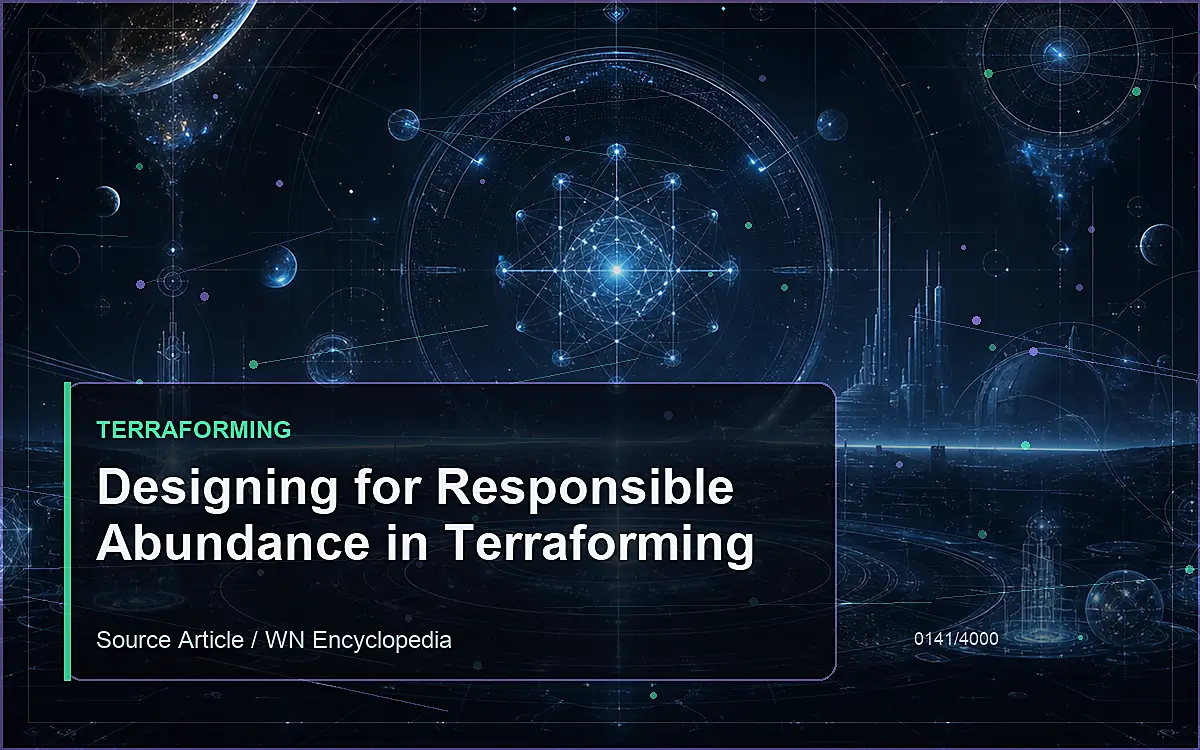 AI-generated encyclopedia reference image for Designing for Responsible Abundance in Terraforming