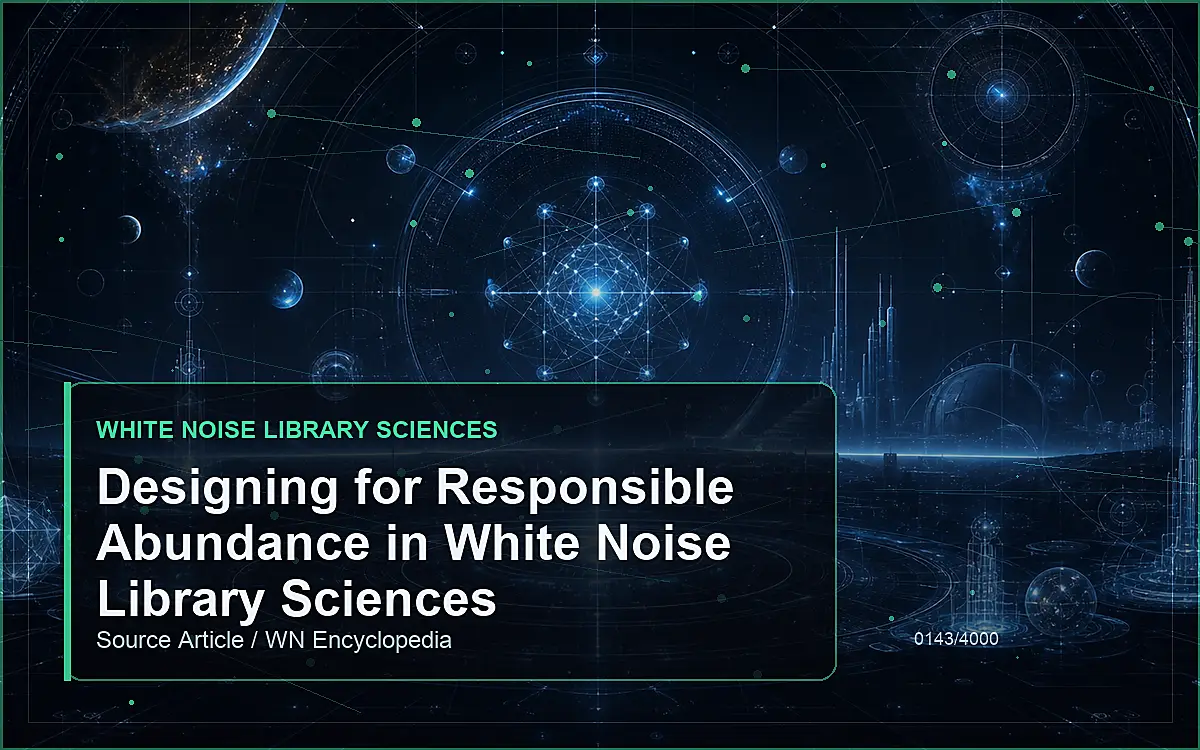 AI-generated encyclopedia reference image for Designing for Responsible Abundance in White Noise Library Sciences