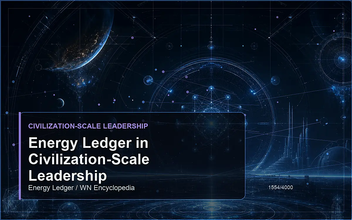 AI-generated encyclopedia reference image for Energy Ledger in Civilization-Scale Leadership