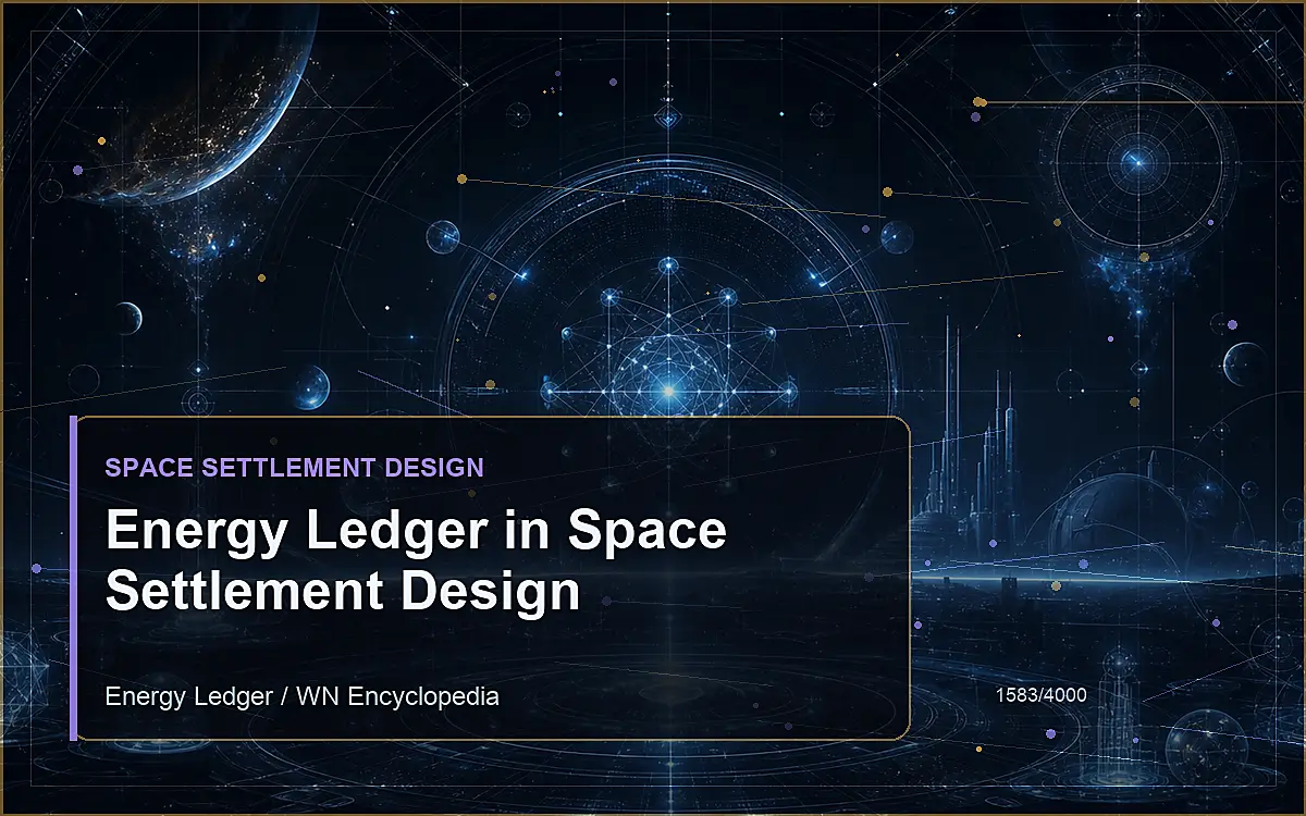AI-generated encyclopedia reference image for Energy Ledger in Space Settlement Design