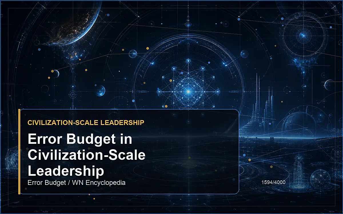 AI-generated encyclopedia reference image for Error Budget in Civilization-Scale Leadership