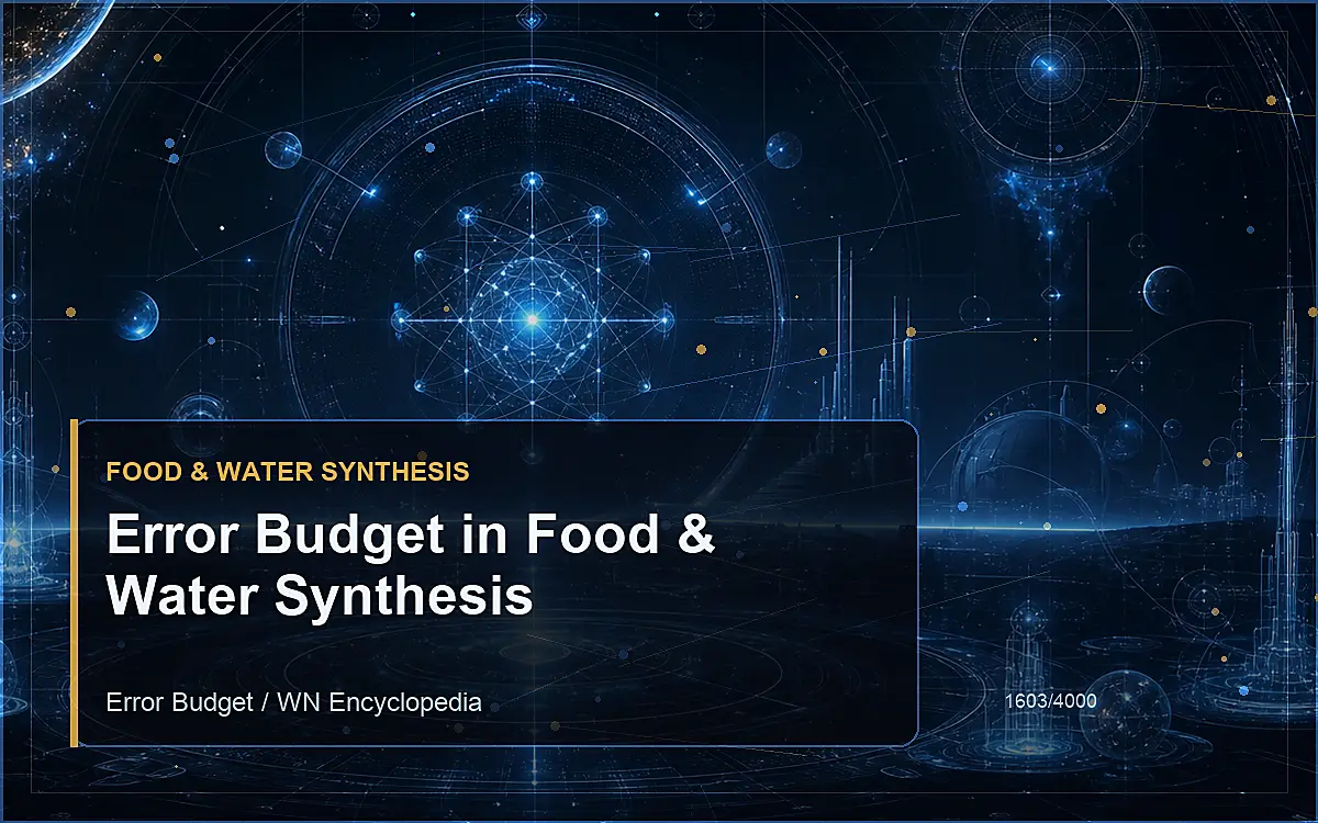 AI-generated encyclopedia reference image for Error Budget in Food & Water Synthesis