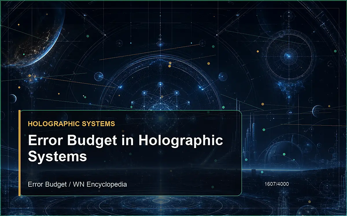 AI-generated encyclopedia reference image for Error Budget in Holographic Systems