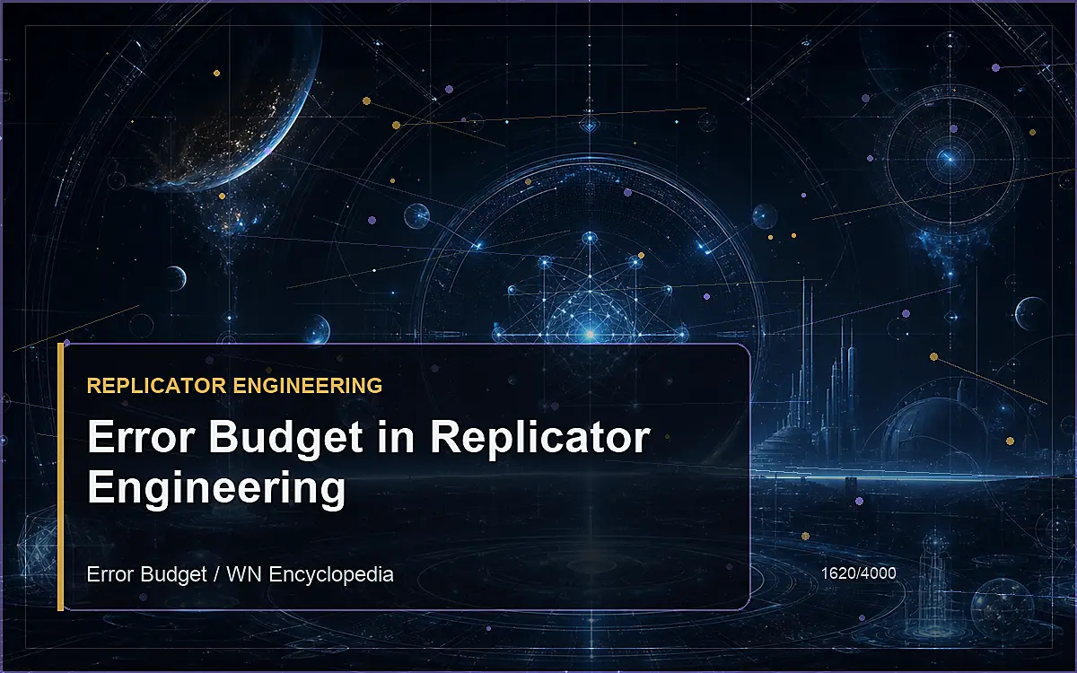 AI-generated encyclopedia reference image for Error Budget in Replicator Engineering