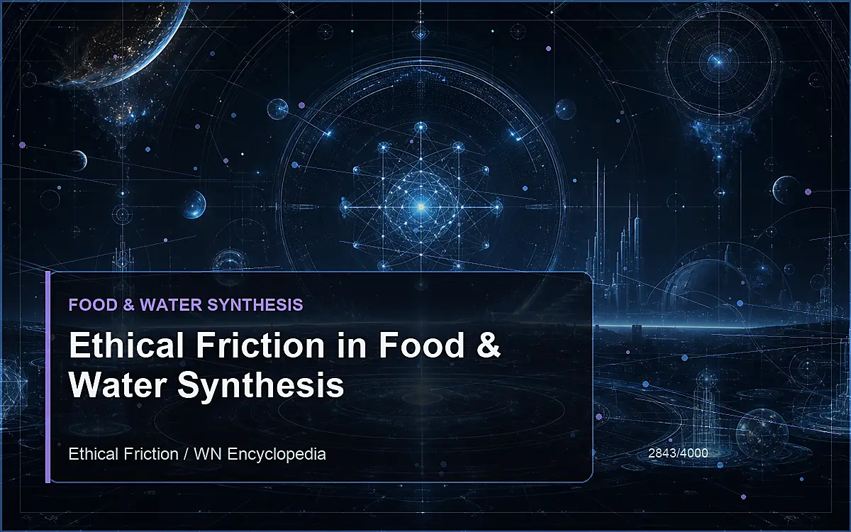 AI-generated encyclopedia reference image for Ethical Friction in Food & Water Synthesis