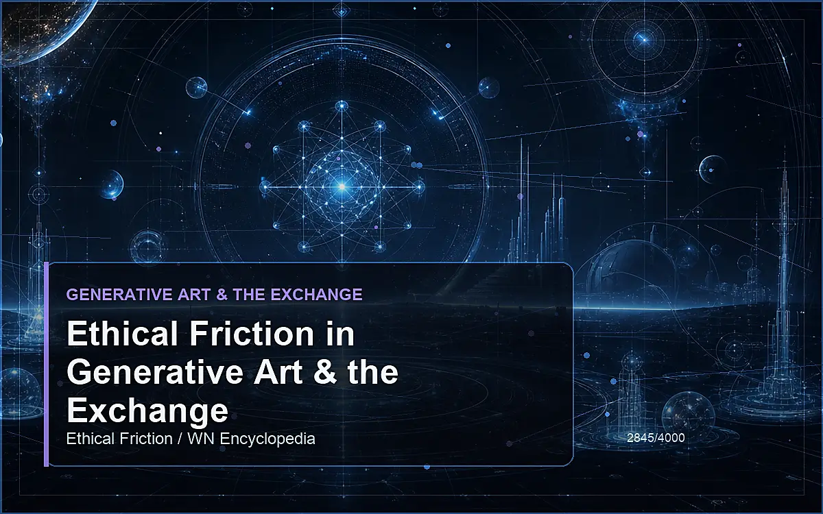 AI-generated encyclopedia reference image for Ethical Friction in Generative Art & the Exchange